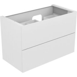 Keuco Edition 11 vasque 31256570100 105 x 70 x 53,5 cm, avec éclairage LED, finition satinée, verre noir