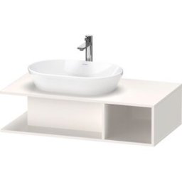 Duravit D-Neo Table de toilette DE492902222 100 x 55 cm, Blanc Brillant , mural, 2000 compartiment, 2000 plaque de console
