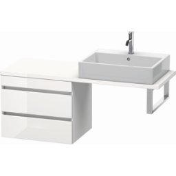 Duravit DuraStyle vasque DS532804943 60 x 47,8 cm, graphite mat / basalte mat, pour console, 2 tiroirs