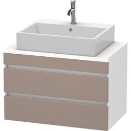 Duravit DuraStyle vasque DS530704318 80 x 47,8 cm, basalte mat / blanc mat, pour console, 2 tiroirs
