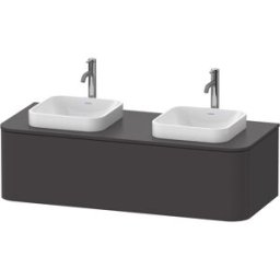 Happy D.2 Duravit match0 HP4943B8080 35,4 x 130 x 55 cm, coulissant 2000 , pour console, graphite supermatt