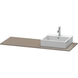 Duravit console XSquare XS060GR8989 140x55cm, avec découpe 2000 , droite, flanelle gris brillant