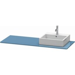 Duravit console XSquare XS060GR4747 140x55cm, avec découpe 2000 , droite, pierre Blue brillant