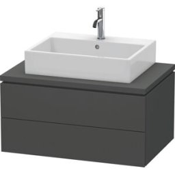 L-Cube Duravit vasque LC581704949 82 x 54,7 cm, graphite mat, pour console, 2 tiroirs