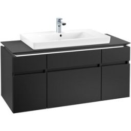 Villeroy und Boch Villeroy & Boch Legato Villeroy & Boch B697L0PD 120x55x50cm, avec éclairage LED, Black Matt Lacquer