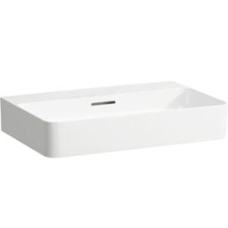 LAUFEN match1 Val lavabo H8162847571091 65 x 42 cm, blanc mat, sans trou de robinetterie, avec trop - plein