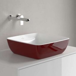 Villeroy und Boch Vasque à poser Villeroy et Boch Artis 417841BCS9 41x41cm, sans plage de robinetterie, sans trop-plein, Bordeaux