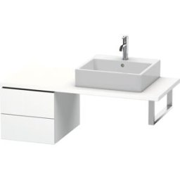 Duravit L-Cube meuble bas LC583601818 42 x 54,7 cm, blanc mat, pour console, 2 tiroirs