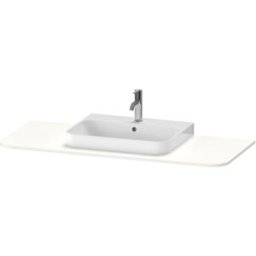 Duravit Happy D.2 lavabo console HP031KM3636 130 x 55 cm, avec 2000 découpe, centre, mat de soie blanche