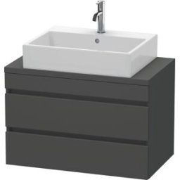 Duravit DuraStyle vasque DS530704949 80 x 47,8 cm, graphite mat, pour console, 2 tiroirs