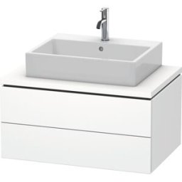 L-Cube Duravit vasque LC581701818 82 x 54,7 cm, blanc mat, pour console, 2 tiroirs