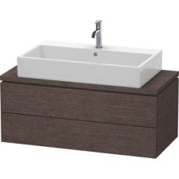 L-Cube Duravit vasque LC580907272 102 x 47,7 cm, chêne foncé brossé, pour console, 2 tiroirs