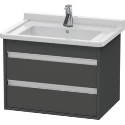 Ketho Duravit vasque KT664304949 65 x 45,5 cm, graphite mat, 2 tiroirs, suspendu