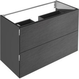 Meuble sous-vasque Keuco Edition 11 Art 32512821201 120x70x49cm, 2 tiroirs frontaux, éclairage intérieur, finition satinée, céramique, fumée, basalte