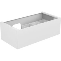 Keuco Edition 11 vasque 31253280100 105 x 35 x 53,5 cm, avec éclairage LED, laque satinée mate, verre satiné cachemire
