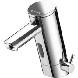 Schell Puris e mitigeur électronique de lavabo 012110699 chrome, fonctionnement sur secteur, pour eau mitigée, bec 140mm