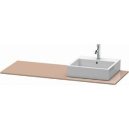 Duravit console XSquare XS060GR8686 140x55cm, avec découpe 2000 , droite, cappuccino brillant