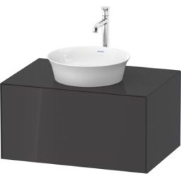 Duravit White Tulip vasque match0 WT49750H1H1 80 x 55 cm, Graphit brillant, 2000 , coulissant 2000 , plaque console match3