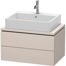 L-Cube Duravit vasque LC580609191 72 x 47,7 cm, taupe mat, pour console, 2 tiroirs