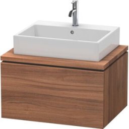 L-Cube Duravit vasque LC581107979 72 x 54,7 cm, noyer naturel, pour console, 1 coulissant