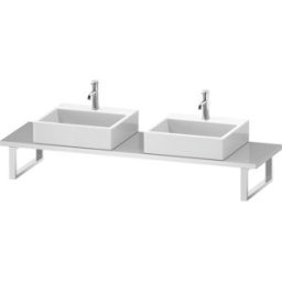 Duravit L-Cube console LC105C02222 épaisseur 3 cm, blanc haute brillance, pour Vasques à poser , variable