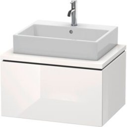 L-Cube Duravit vasque LC581102222 72 x 54,7 cm, blanc brillant, pour console, 1 coulissant