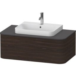 Duravit Happy D.2 Plus meuble sous-vasque HP494106969 100x55cm, pour console, 1 tiroir, pour vasque à poser, noyer brossé