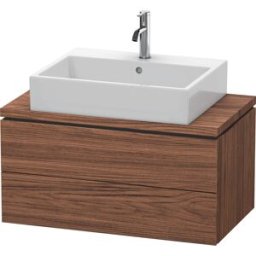 L-Cube Duravit vasque LC580702121 82 x 47,7 cm, noyer foncé, pour console, 2 tiroirs