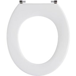 Pressalit Objecta WC siège 53011-BA1999 blanc polygiene, charnière fixe BA1, Inox , sans housse, standard