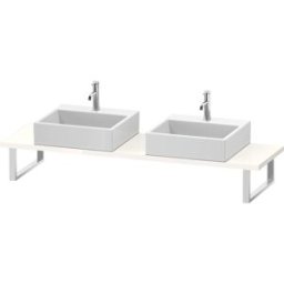 Duravit DuraStyle console DS105C02222 pour Vasques à poser , 2 découpes, épaisseur 3 cm, blanc haute brillance