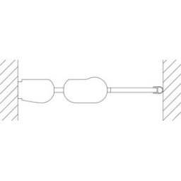 Kermi Pega porte battante 2000 -swing avec panneau fixe PE1FR09018VAK 90x185cm, argent brillant, verre de sécurité trempé, droite
