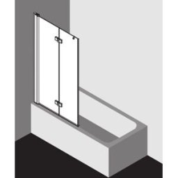 Kermi paroi de baignoire Diga DI2PL10015VAK 100x150cm, argent brillant, verre de sécurité trempé, gauche