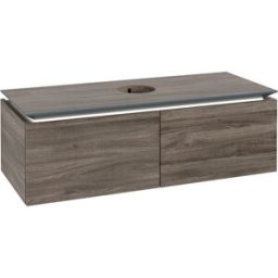Villeroy und Boch Legato Villeroy et Boch vasque B609L0RK 120x38x50cm, centre vasque, avec éclairage LED, Stone Oak