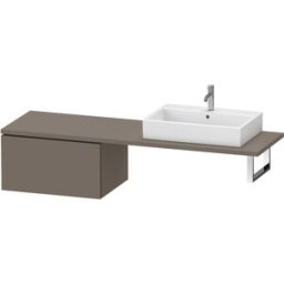 Duravit L-Cube meuble bas LC585409090 72 x 54,7 cm, flanelle gris soie mat, pour console, coulissant 2000
