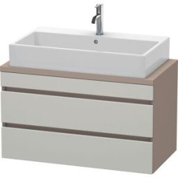 Duravit DuraStyle vasque DS530800743 90 x 47,8 cm, gris béton / basalte mat, pour console, 2 tiroirs