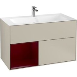 Villeroy und Boch Villeroy et Boch Finion Villeroy et Boch G030HBHH 99,6x59,1cm, éclairage mural, étagère à gauche Peony , Sand Matt Lacquer