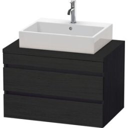 Duravit DuraStyle meuble sous-vasque DS531701616 80 x 54,8 cm, Eiche schwarz , pour console, 2 tiroirs