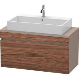 Duravit DuraStyle vasque match0 DS530402143 100 x 47,8 cm, noyer foncé / basalte mat, pour console, coulissant 2000