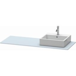 console XSquare XS060GR9797 140x55cm, avec découpe 2000 , droite, finition XSquare Duravit satiné