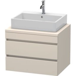 Duravit DuraStyle vasque DS531609191 70 x 54,8 cm, taupe, pour console, 2 tiroirs