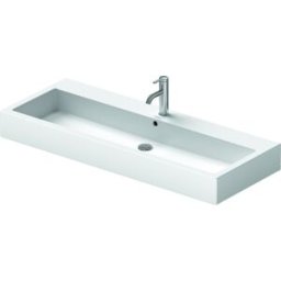 Duravit Vero vasque 04541208001 120x47cm, avec trou pour robinetterie, avec trop-plein, avec plage de robinetterie, noir WonderGliss