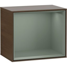Villeroy und Boch Villeroy et Boch module d' Finion F580GMGN 41.8x35.6x27cm, étagère olive mat, placage noyer