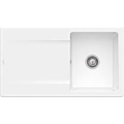 Villeroy und Boch Villeroy & Boch Siluet évier encastrable 333501R1 avec jeu de déchets et fonctionnement manuel, blanc