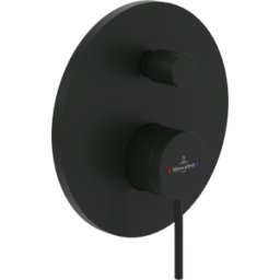 Villeroy und Boch Villeroy et Boch Loop + Friends set de finition TVS106353113K5 mitigeur monocommande bain encastré, inverseur, montage mural, noir mat
