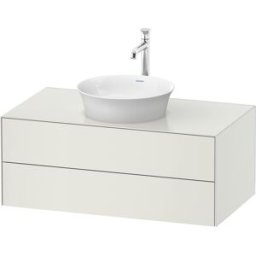 Duravit White Tulip meuble sous-vasque WT498603636 100 x 55 cm, Weiß Seidenmatt , suspendu, 2 tiroirs, plaque console 2000