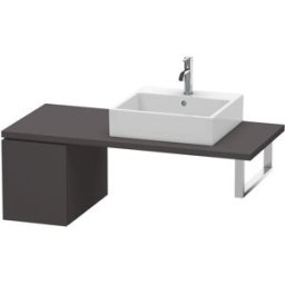 Duravit L-Cube meuble bas LC583008080 32 x 54,7 cm, graphite super mat, pour console, 2000 coulissant