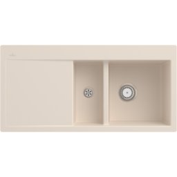 Villeroy und Boch Villeroy et Boch Subway Villeroy et Boch Subway 67121FFU vasque à droite, avec vidage et fonctionnement manuel, Ivoire