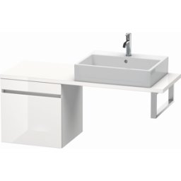 Duravit DuraStyle vasque match0 DS532204918 50 x 47,8 cm, graphite mat / blanc mat, pour console, coulissant 2000