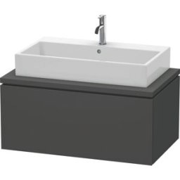 L-Cube Duravit vasque LC581304949 92 x 54,7 cm, graphite mat, pour console, 1 coulissant