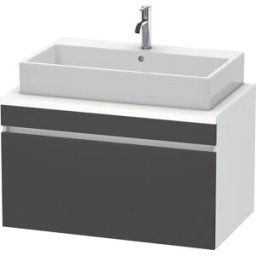 Duravit DuraStyle vasque DS531304918 90 x 54,8 cm, graphite mat / blanc mat, pour console, coulissant 2000